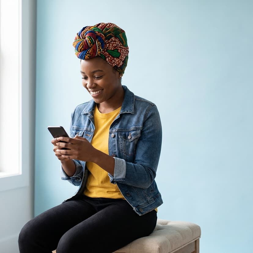 Person learning on mobile